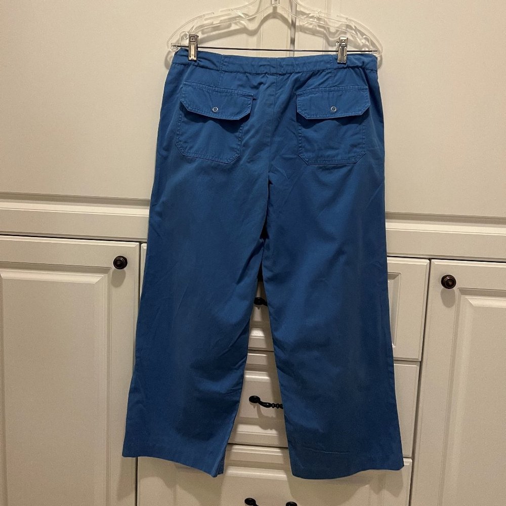 J. Crew Blue Distressed casual cotton ankle cropped pants - Picture 6 of 6